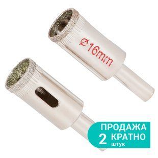 Коронки алмазні по кераміці і склу &Oslash;16мм (КРАТНО 2шт) SIGMA (1541161) 1541161 фото