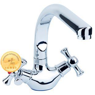 Змішувач PL 1/2" для кухні Г-гусак на гайці AQUATICA PL-4B255C (9777120) 9777120 фото