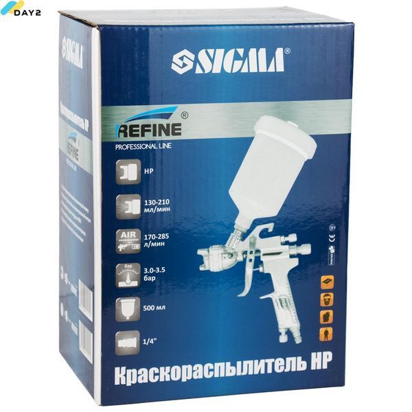 Фарборозпилювач HP &Oslash;1.6мм 170-285л/хв 3-3.5бар в/б 500мл (пласт) REFINE (6811421) TR6811421 фото