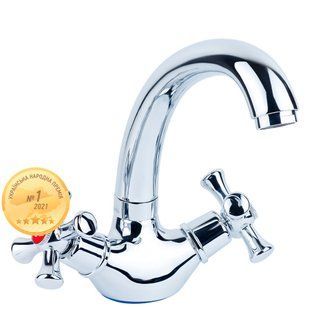 Змішувач PL 1/2 "для кухні гусак короткий вухо на гайці AQUATICA PL-4B355C (9777100) 9777100 фото