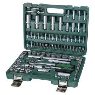 Набір насадок торцевих і біти 1/4", 1/2" 108шт (12 граней) GRAD (6004575) 6004575 фото