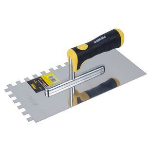 Гладилка нержавіюча штукатурна Profi 280&times;130мм c зубом 10&times;10мм SIGMA (8327541) 8327541 фото