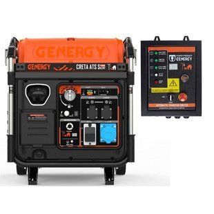 Генератор інверторний бензиновий GENERGY CRETA SILENT ATS 7,5 кВт (240073090) 240073090 фото
