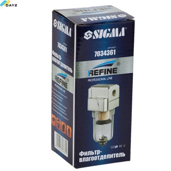 Фільтр-вологовідділювач 750 л/хв 1/4" SIGMA REFINE (7034361) 7034361 фото