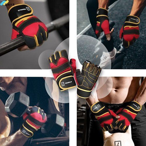 Спортивні рукавички Tavialo Black-Red-Yellow L (189203008) 189203008 фото