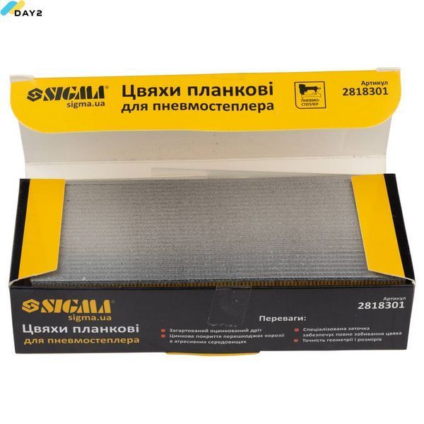Цвяхи планкові 30&times;1.25&times;1мм для пневмостеплера (5000шт) SIGMA (2818301) 2818301 фото