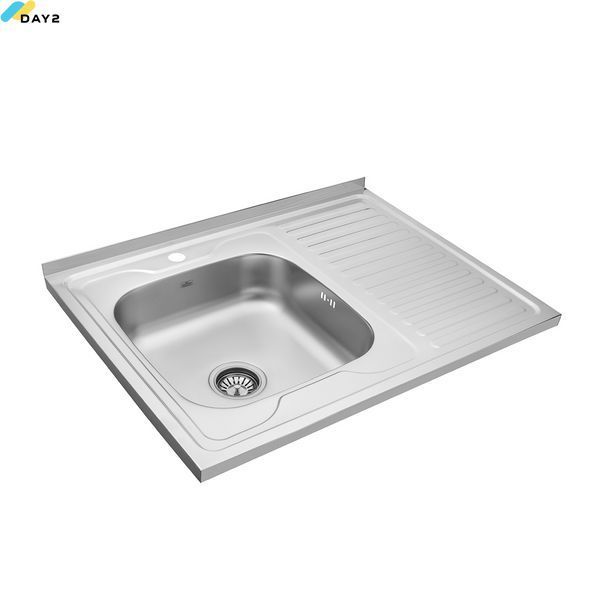 Кухонна мийка накладна Kroner KRP Dekor - 6080L (0.6 мм) CV022814 фото