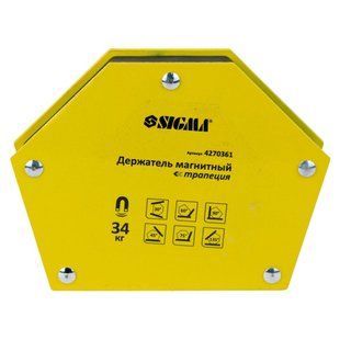Магніт для зварки трапеція 34кг 105&times;65&times;65&times;45мм (30,45,60,75,90,135&deg;) SIGMA (4270361) 4270361 фото