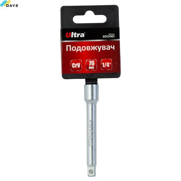Подовжувач 1/4" 76мм CrV ULTRA (6055082) 6055082 фото